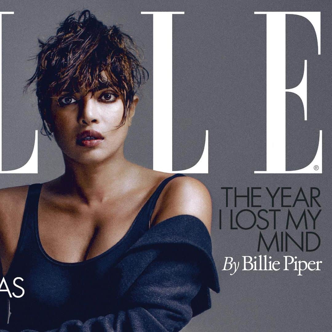プリヤンカー・チョープラーのインスタグラム：「Elle UK, March 2021  E-I-C: @farrahstorr Creative Director: @misterthomasjames Entertainment Director: @tommacklin Photographer: @liaclay Stylist: @aureliadonaldson Makeup: @ninninummela Hair: @alipirzadeh Nails: @nailsbymh  Seamstress: @chapman_burrell」