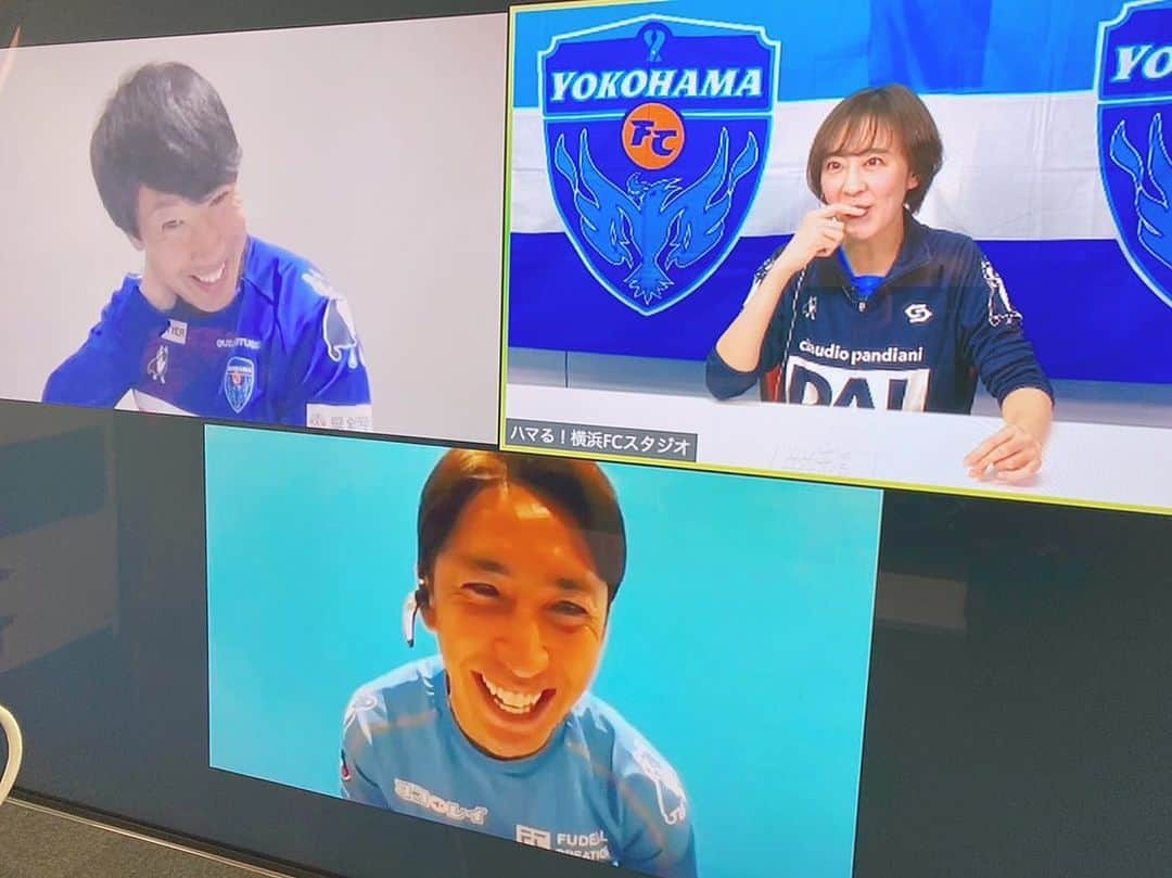 福田樹のインスタグラム：「・ ・ 『ハマる！横浜FC』2021年3月号のゲストは、新加入のJ1通算100ゴールを達成されている渡邉千真選手❕👏🏻  2月号で少しインタビューさせて頂いたときはクールで寡黙な方なのかな？という印象でしたが、むしろ逆でした❕🤣✨千真選手(下の名前が愛称らしいので♪)のなんとも言えない絶妙な間と空気感がツボで、たぶん私ずーっと笑ってます🤣笑  本当に面白かったので、皆さんにもその空気感を楽しんでもらえたらなと思います☺️ みーてーねー💙 ・ #ハマる横浜FC #横浜FC #渡邉千真 選手 #ウッチー さん #福ちゃん #jリーグ  #サッカー女子」