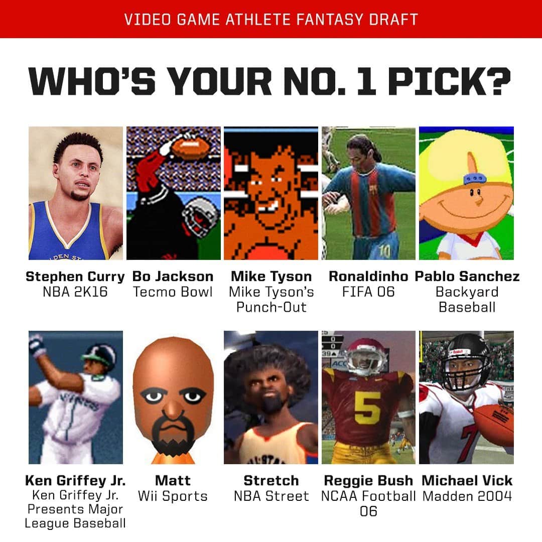 espnのインスタグラム：「Who are you taking if you had to pick the greatest video game athlete of all time? 🎮」