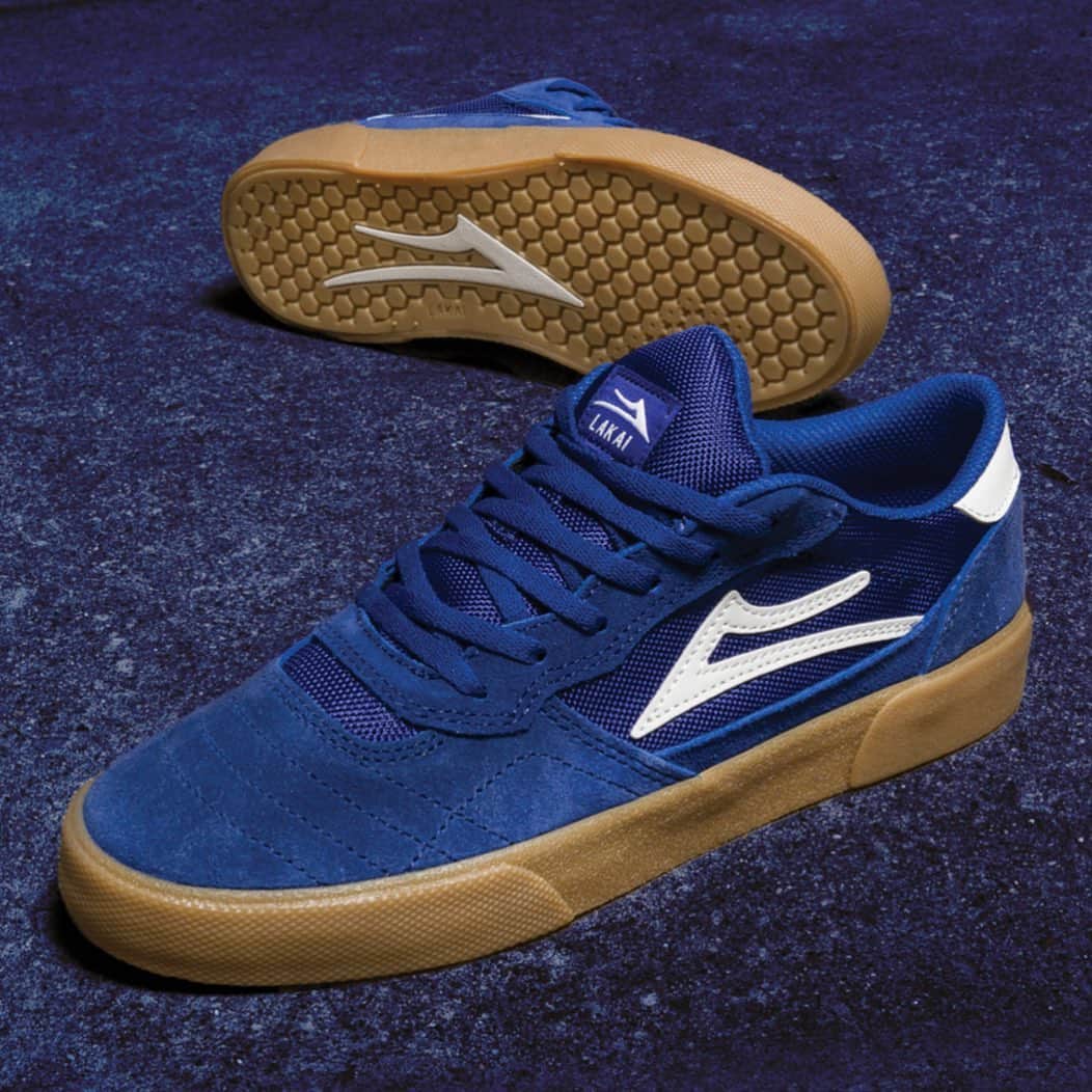 ラカイリミテッドフットウェアのインスタグラム：「Cambridge in Blueberry/Gum Suede Available now at skate shops and Lakai.com #Lakai #TheShoesWeSkate」