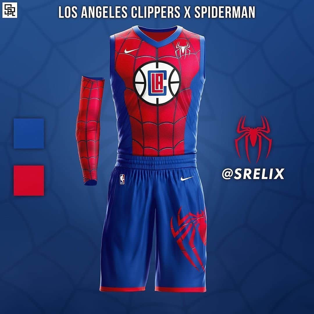 スポーツセンターのインスタグラム：「When comic books and NBA jerseys collide 🔥 (via @srelix)」