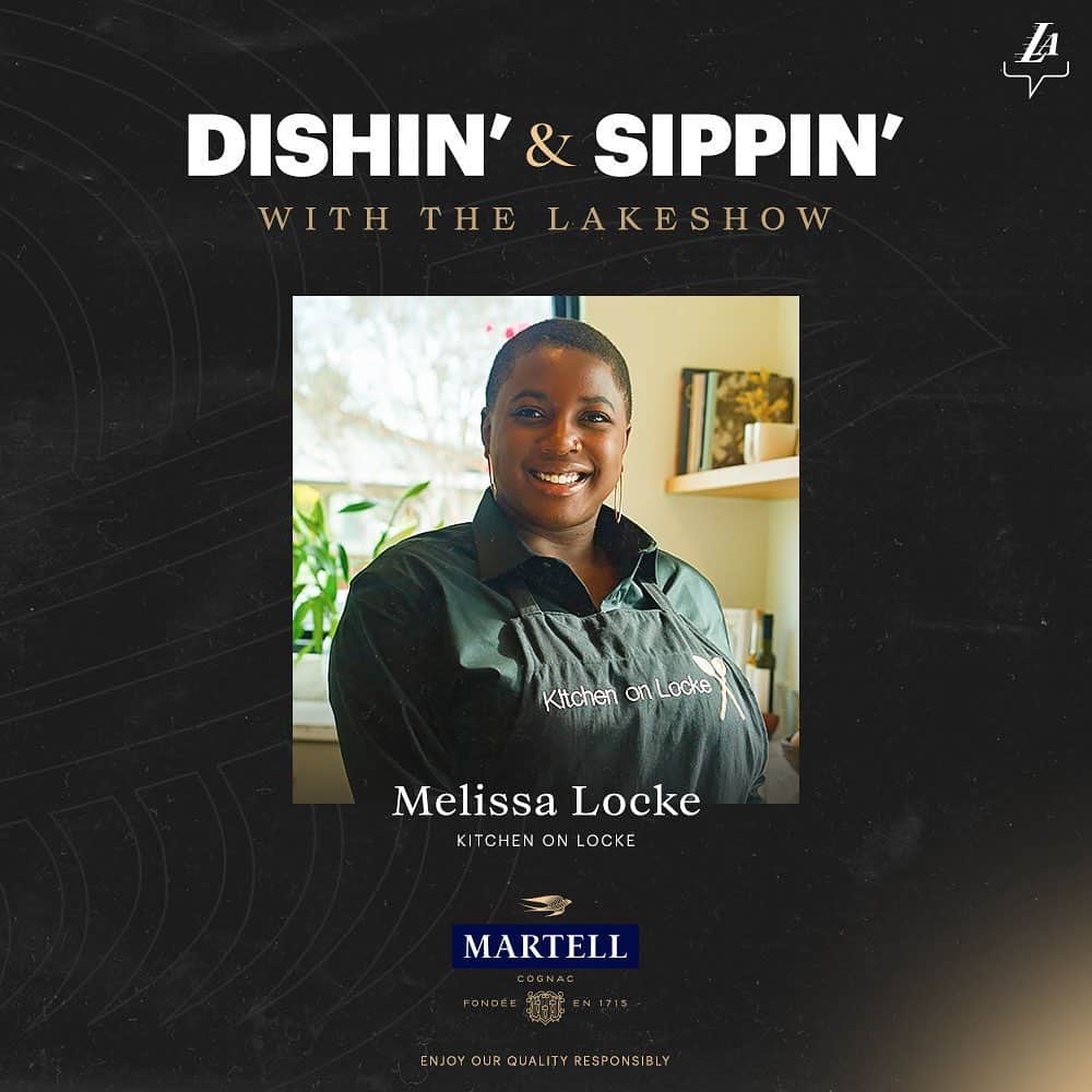 Los Angeles Lakersさんのインスタグラム写真 - (Los Angeles LakersInstagram)「Melissa Locke, the owner of @kitchenonlocke, is trailblazing her own path through food and enthusiasm. She's our next culinary entrepreneur featured in our Dishin' & Sippin' series presented by @martellusa.」2月28日 10時58分 - lakers