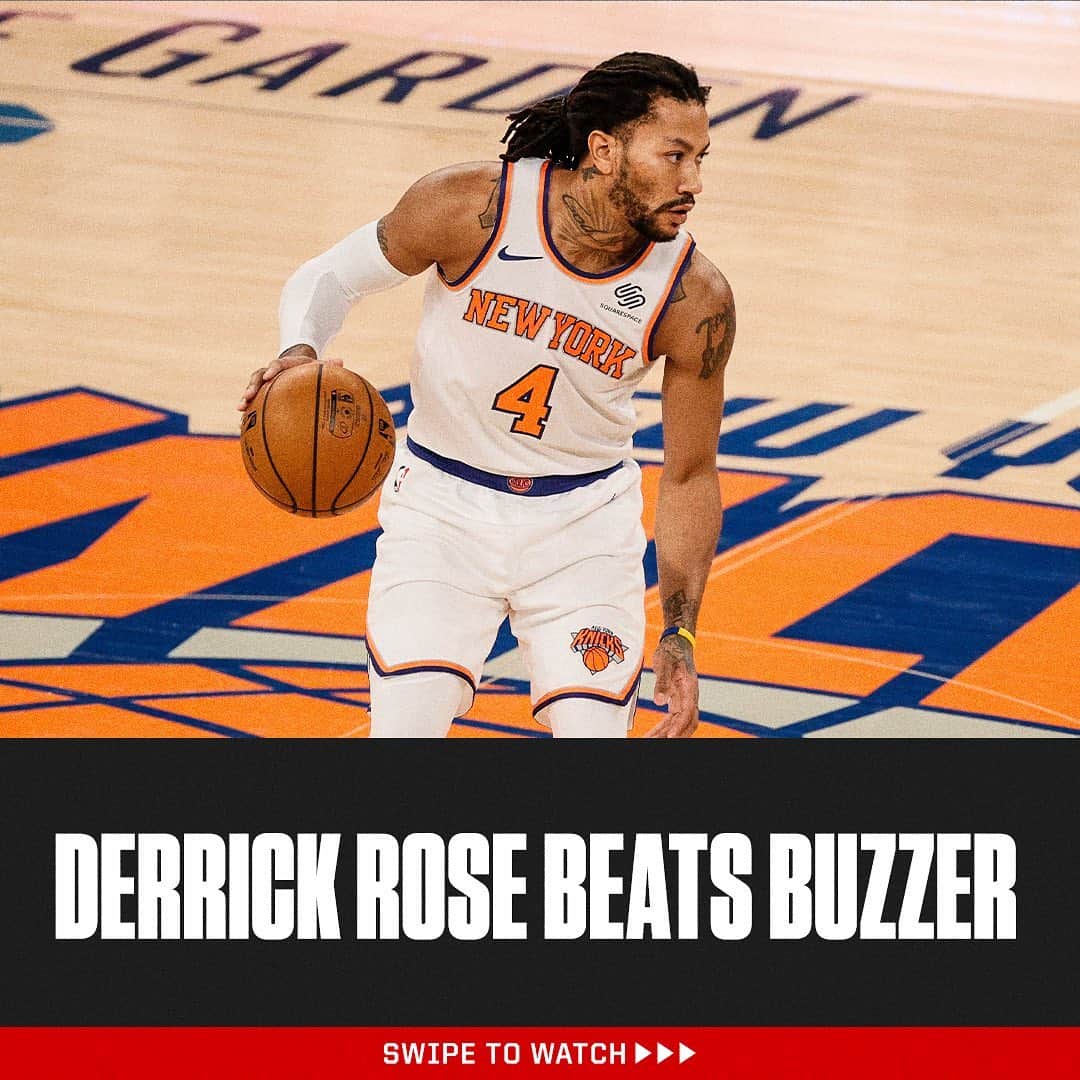 スポーツセンターのインスタグラム：「DERRICK ROSE BEATS THE BUZZER AT HALF!」