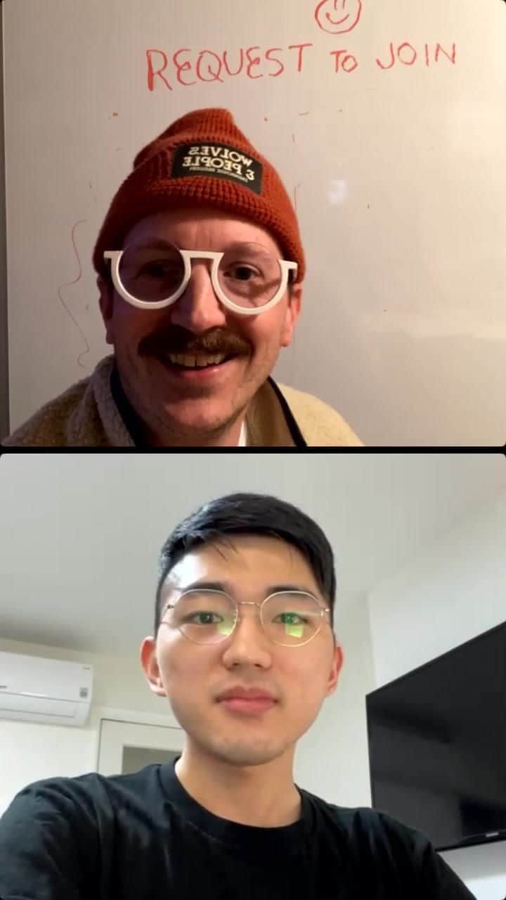 Jason G. Sturgillのインスタグラム：「Chatting with @nimpsy about selling art with Non-fungible tokens(NFT) and I connect with @heechaney about Korean art and mental health.」