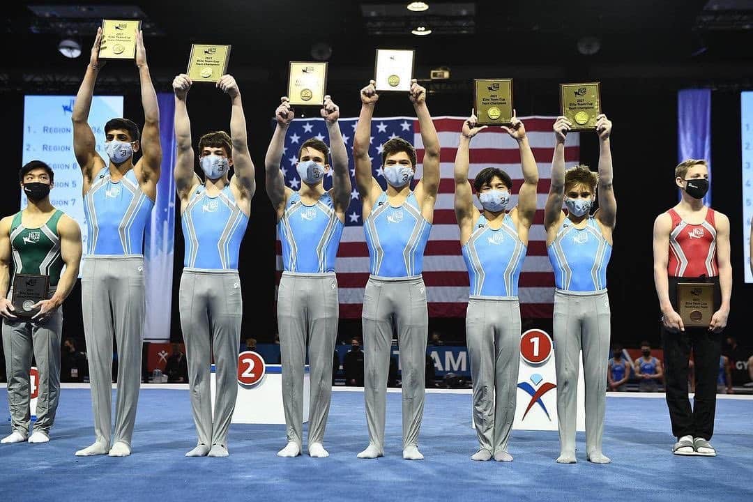 Inside Gymnasticsさんのインスタグラム写真 - (Inside GymnasticsInstagram)「🏆Region 3! Congrats, guys! 👑 👑 👑 👑 👑 👑 Champs 6 years in a row! 👏👏👏  Via • @usagym Region 3 wins the #EliteTeamCup, while Asher Hong wins the junior AA title at #WinterCup!」2月28日 12時13分 - insidegym