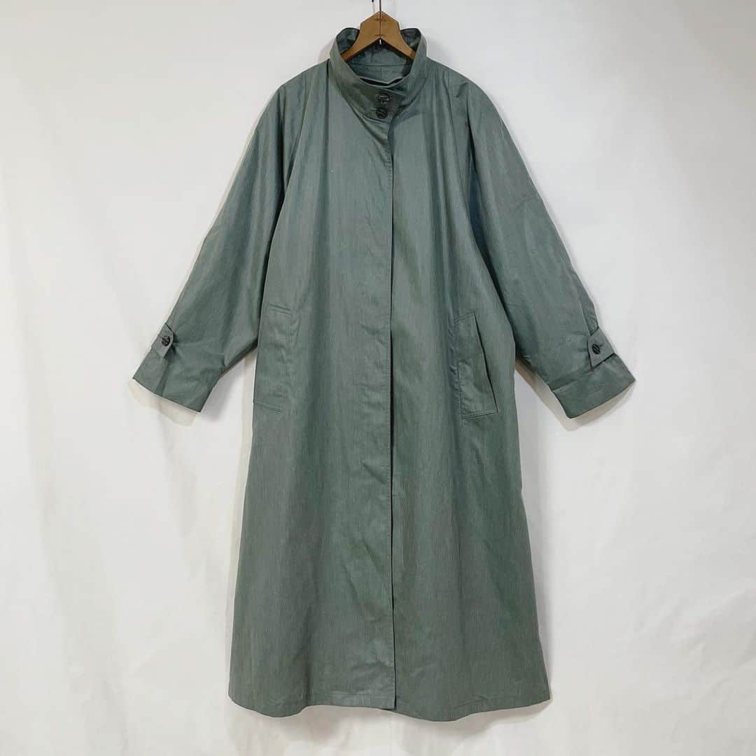 i nouさんのインスタグラム写真 - (i nouInstagram)「. SOLD.  sage green stand collar spring coat #inou_vintageclothing」2月28日 14時03分 - inou_vintageclothing