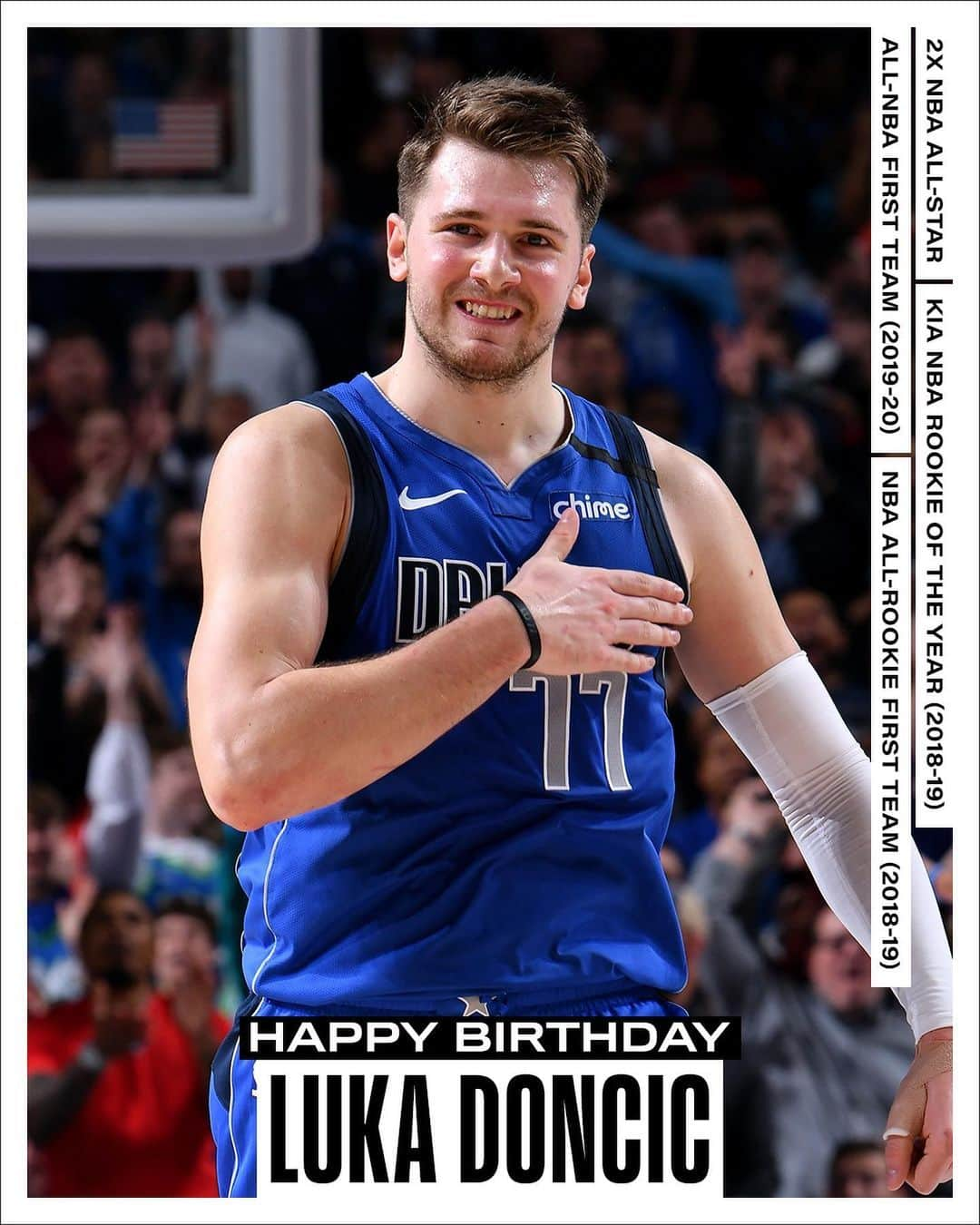 NBAさんのインスタグラム写真 - (NBAInstagram)「Join us in wishing @lukadoncic of the @dallasmavs a HAPPY 22nd BIRTHDAY! #NBABDAY」3月1日 1時03分 - nba