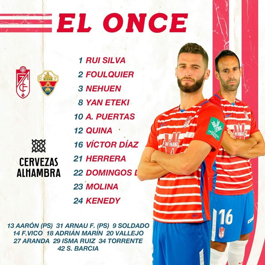 グラナダCFさんのインスタグラム写真 - (グラナダCFInstagram)「El 1⃣1⃣ del #Granada 🆚 @elchecfoficial⠀ ⠀ #EternaLucha #GranadaElche」3月1日 1時43分 - granadacf