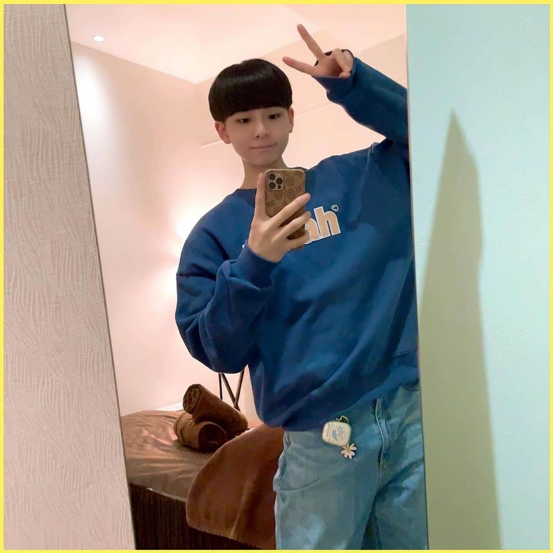 ぴろPIROのインスタグラム：「韓国人の子供ヘアになりました😖✨ あとね、無事親知らずも抜いたよ😩  한국인의 아이같은 머리스타일 되었어용😖✨  #メンズヘア #남자머리스타일  #韓国ヘア  #ここはエステ」