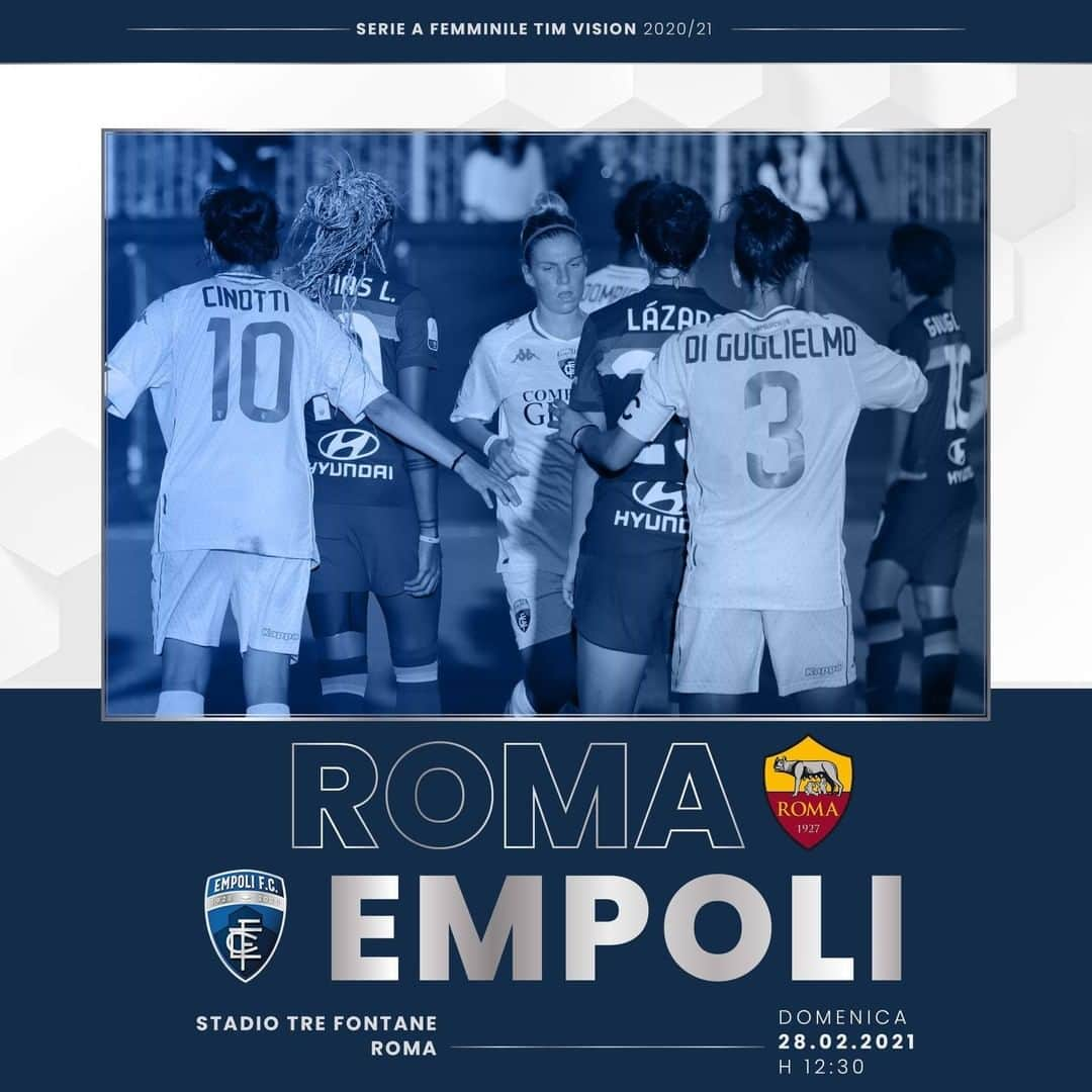 エンポリFCさんのインスタグラム写真 - (エンポリFCInstagram)「⚽ Oggi torna la #SerieAFemminile #TimVision: alle 12.30 le nostre azzurre saranno impegnate allo Stadio Tre Fontane contro la Roma   📺 Guarda la gara in #diretta su Sky Sport e su TIMVISION 😉」2月28日 18時52分 - empoli_fc_official