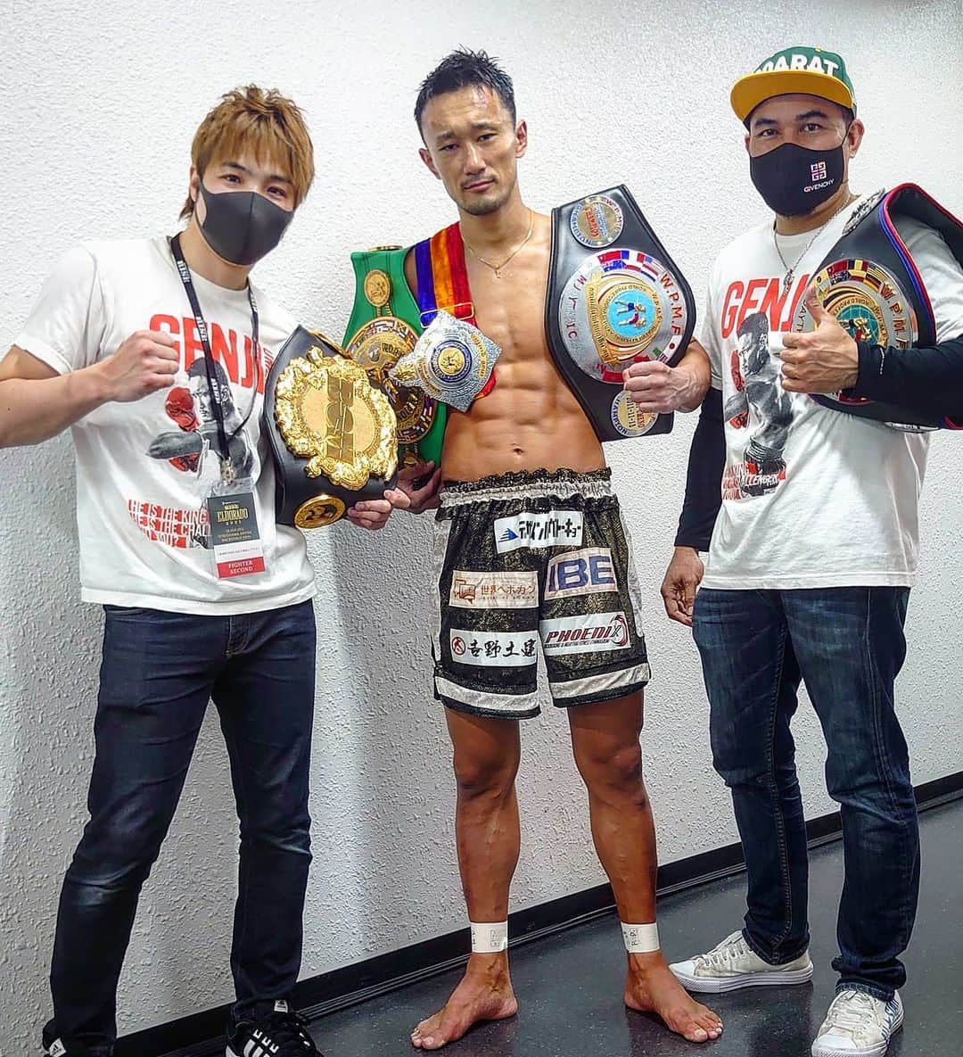 梅野源治のインスタグラム：「@rise_2003official 　 WIN🔥 試合に勝ちました🤜 @kenji_kubo0404 くんから教わったことが(少しだけ)試合に出せてよかった！ みんなのサポートに感謝です💪」