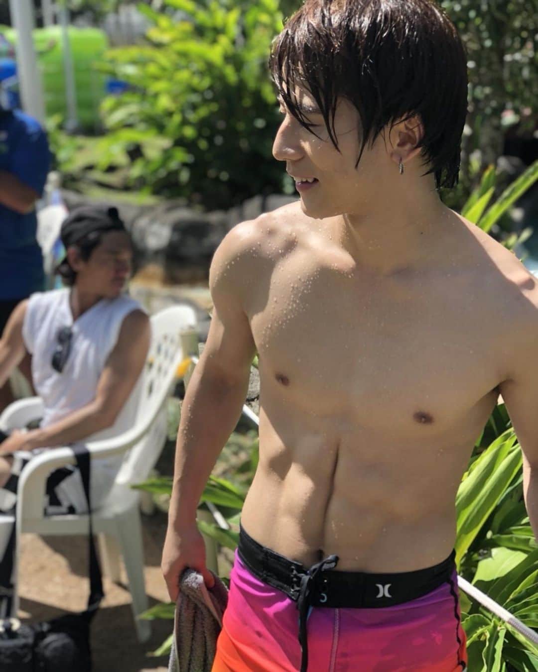 大池瑞樹のインスタグラム：「絞らねば、、、、💪  #筋肉　#筋トレ　#ジム　#マッチョ #筋肉男子 #わっしょい　#」