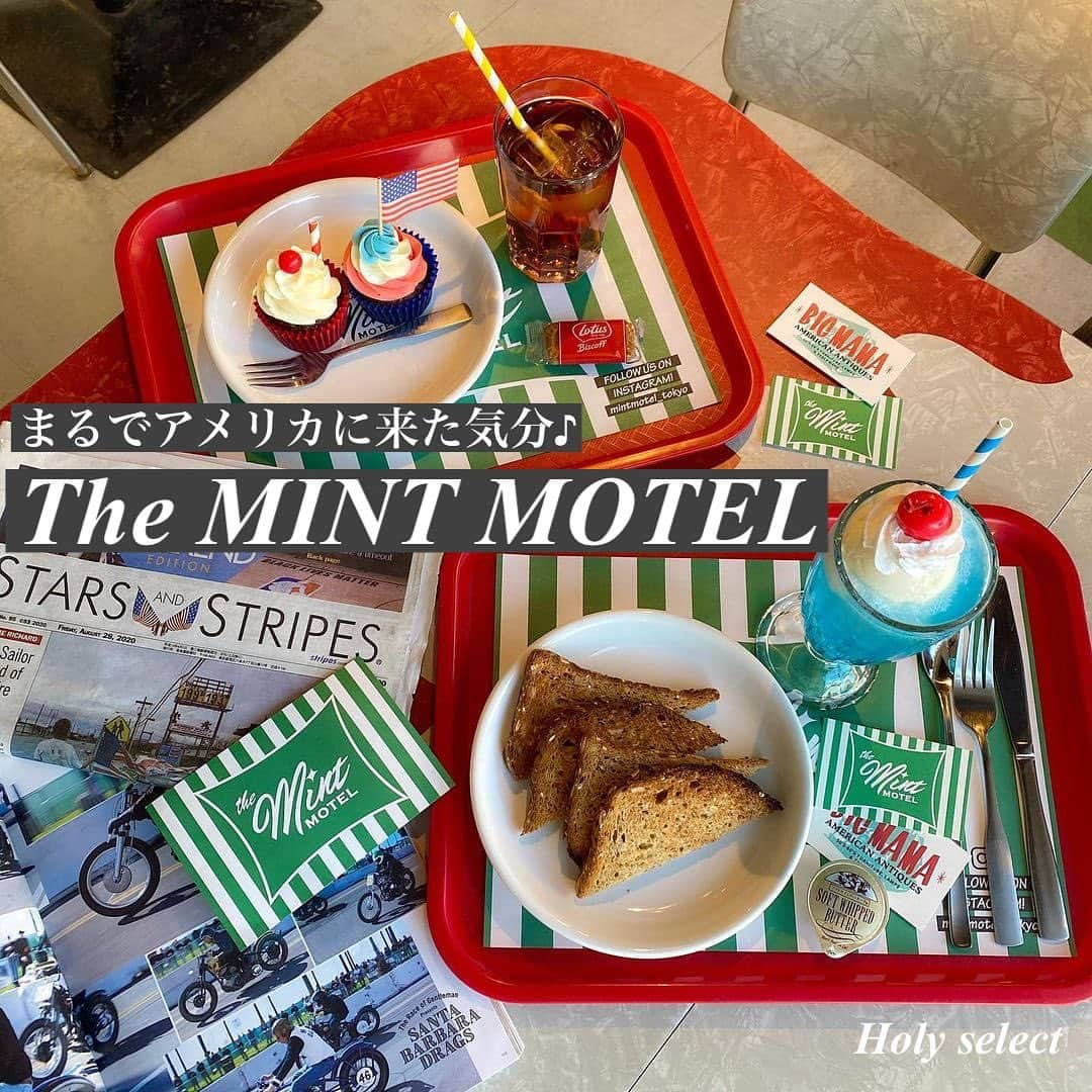 MOVE / ムーブさんのインスタグラム写真 - (MOVE / ムーブInstagram)「❁﻿ ┈┈┈┈┈┈┈┈┈┈┈┈┈┈┈﻿ ﻿ 📍The MINT MOTEL﻿ 東京都福生市福生2477﻿ ﻿ 東京郊外にあるとってもおしゃれでかわいい﻿ The MINT MOTEL🇺🇸﻿ ﻿ 名前の通り、ミント色の店内は﻿ 本格的なアメリカンダイナー空間🍟❤️﻿ ﻿ ビビッドなソーダやカップケーキは﻿ 写真映え間違いなし🧁﻿ ﻿ ドライブの際には寄り道してみて❤️﻿ ﻿ Photo by﻿  ‪‬@kirakira_memories ﻿ Holy selectではみなさんからのお写真を募集しています♡﻿ 画像に @holy__select をタグ付けして投稿してね♡﻿ ﻿ ┈┈┈┈┈┈┈┈┈┈┈┈┈┈┈﻿ #TheMINTMOTEL #東京カフェ #東京グルメ #東京スイーツ #アメリカンダイナー #ダイナー #おしゃれカフェ #おしゃカフェ #かふぇめぐり #カフェ巡り #カフェ好き #カフェ活 #クリームソーダ #カップケーキ #インスタ探検隊 #インスタ映え #写真映え #映えカフェ #福生カフェ #カフェスタグラム」2月28日 20時06分 - milkmag_official