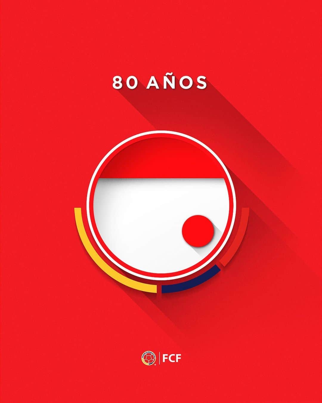 サッカー コロンビア代表チームのインスタグラム：「¡Felicidades Cardenal! 👏  Felicitamos a @santafe_oficial en su aniversario #️⃣8️⃣0️⃣  Por muchos más llenos de fútbol ⚽」
