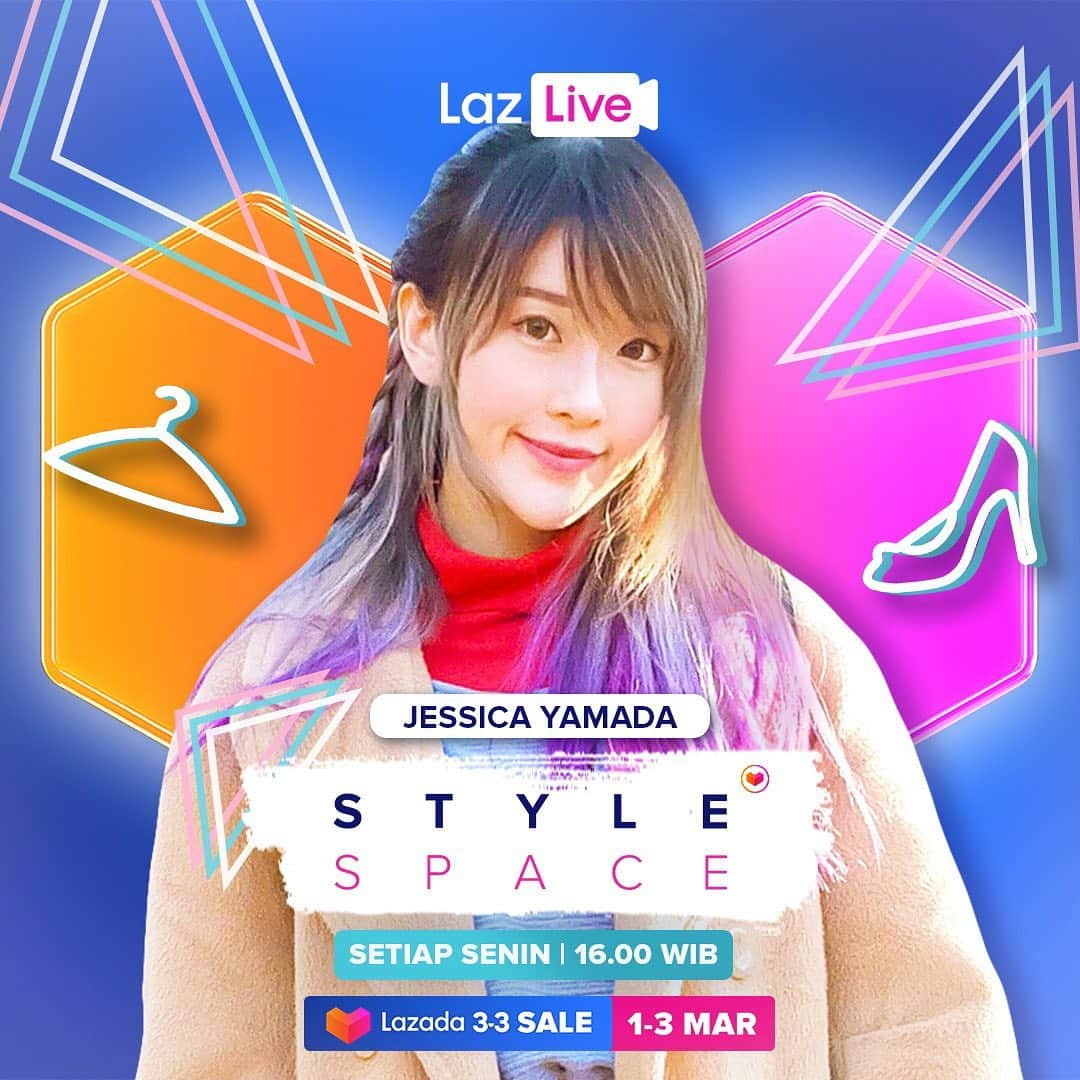 ジェシカ・ヤマダのインスタグラム：「Hi Lazadians!⁣ Aku mau info nih bahwa besok, 01 Maret 2021 aku bakal Live di Lazada Style Space jam 16.00. 😁 Di Live ini, aku bakal share tips mix & match outfit yang semoga bisa jadi inspirasi buat kalian ootd-an yah. Mau tanya-tanya di Live ini sama aku juga bisa banget. Plus, kalian juga bisa dapetin Voucher Exclusive Lazada loh. 😘⁣ ⁣ Yuk, download dulu aplikasi @lazada_id nya dan stay tuned di Lazada Live @lazliveid “Style Space”, setiap hari Senin jam 16.00 WIB ya~ Share dan ajakin teman beserta keluarga Lazadian biar makin seru! 😆🙌⁣ ⁣ #JessWears #LazadaId #LazadaStyleSpace」