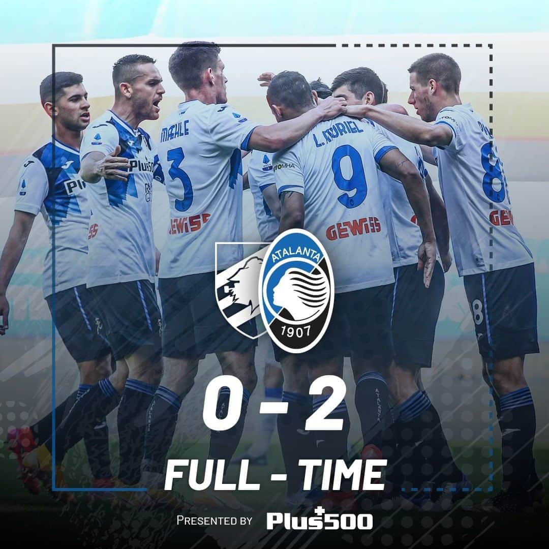 アタランタBCのインスタグラム：「🦾 Vittoria IMPORTANTISSIMA!!!  🤩 A HUGE win in Genova!!! ⠀ #SampAtalanta #GoAtalantaGo ⚫️🔵 #Atalanta #BergAMO #ForzaAtalanta #SerieATIM」