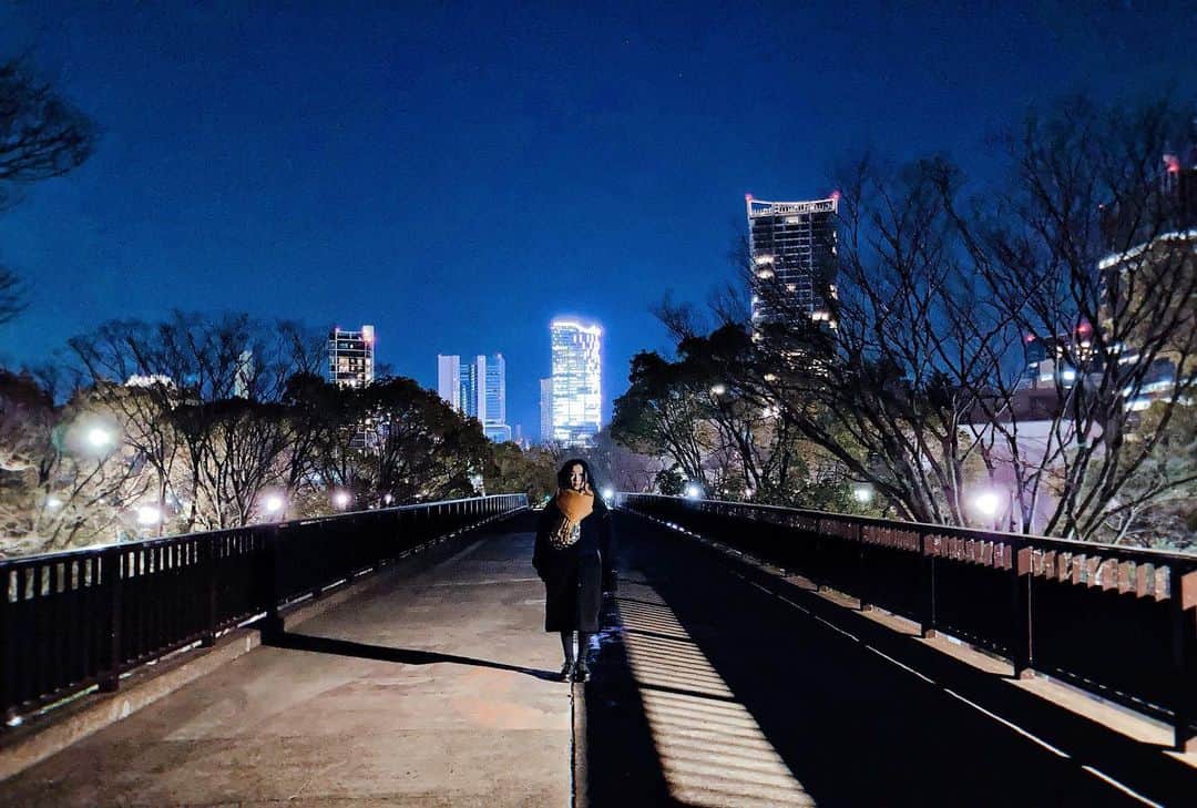 まりゑさんのインスタグラム写真 - (まりゑInstagram)「🌃🚶🏻‍♀️🌃  #まりゑ #夜道 #橋 #静けさに吸い込まれて #なんだか時空から浮いてるみたいな #夜でした  #まだまだ冷えますね  #お体ご自愛系で #photo #tokyo #🌃」2月28日 23時06分 - manmarumarie