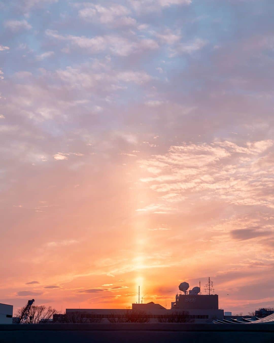 6151のインスタグラム：「sun pillar」