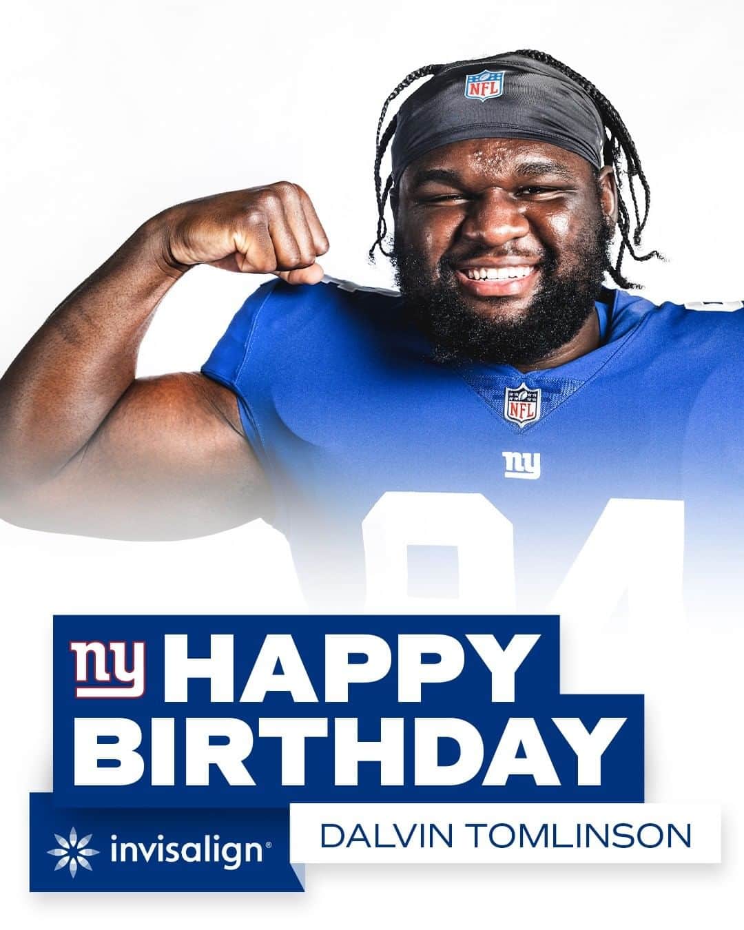 New York Giantsさんのインスタグラム写真 - (New York GiantsInstagram)「Happy Birthday Dalvin Tomlinson! 🥳  @dalvin_tomlinson @invisalign」3月1日 0時00分 - nygiants