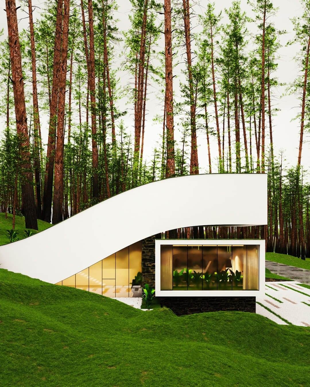 Architecture - Housesさんのインスタグラム写真 - (Architecture - HousesInstagram)「⁣ 𝗜𝗺𝗽𝗿𝗲𝘀𝘀𝗶𝘃𝗲 𝗿𝗲𝘀𝗶𝗱𝗲𝗻𝘁𝗶𝗮𝗹 𝗽𝗿𝗼𝗽𝗲𝗿𝘁𝘆 𝗶𝗻 𝗦𝘄𝗶𝘁𝘇𝗲𝗿𝗹𝗮𝗻𝗱⁣ ⁣ One of the keys of this project is how the green earth covers the roof of the facade. The result is a more striking visual effect.⁣ ⁣ The skylights and windows inside are the most characteristic elements of this house, letting in light in and allowing fabulous views.⁣ ⁣ The unique details of this project? The swimming pool and the cinema room. Swipe left and find them. Amazing! ➡️➡️⁣ _____⁣⁣⁣⁣⁣⁣⁣⁣⁣⁣⁣ 📐@miladeshtiyaghi 📍Switzerland ⁣ #archidesignhome⁣⁣⁣⁣⁣⁣⁣ _____⁣⁣⁣⁣⁣⁣⁣⁣⁣⁣⁣ #design #architecture #architect #arquitectura #luxury #architettura #archilovers ‎#architecturephotography #amazingarchitecture⁣ #lookingup_architecture #artdepartment #architecturallighting #house #archimodel #architecture_addicted #architecturedaily #arqlovers #Switzerland」3月1日 0時10分 - _archidesignhome_