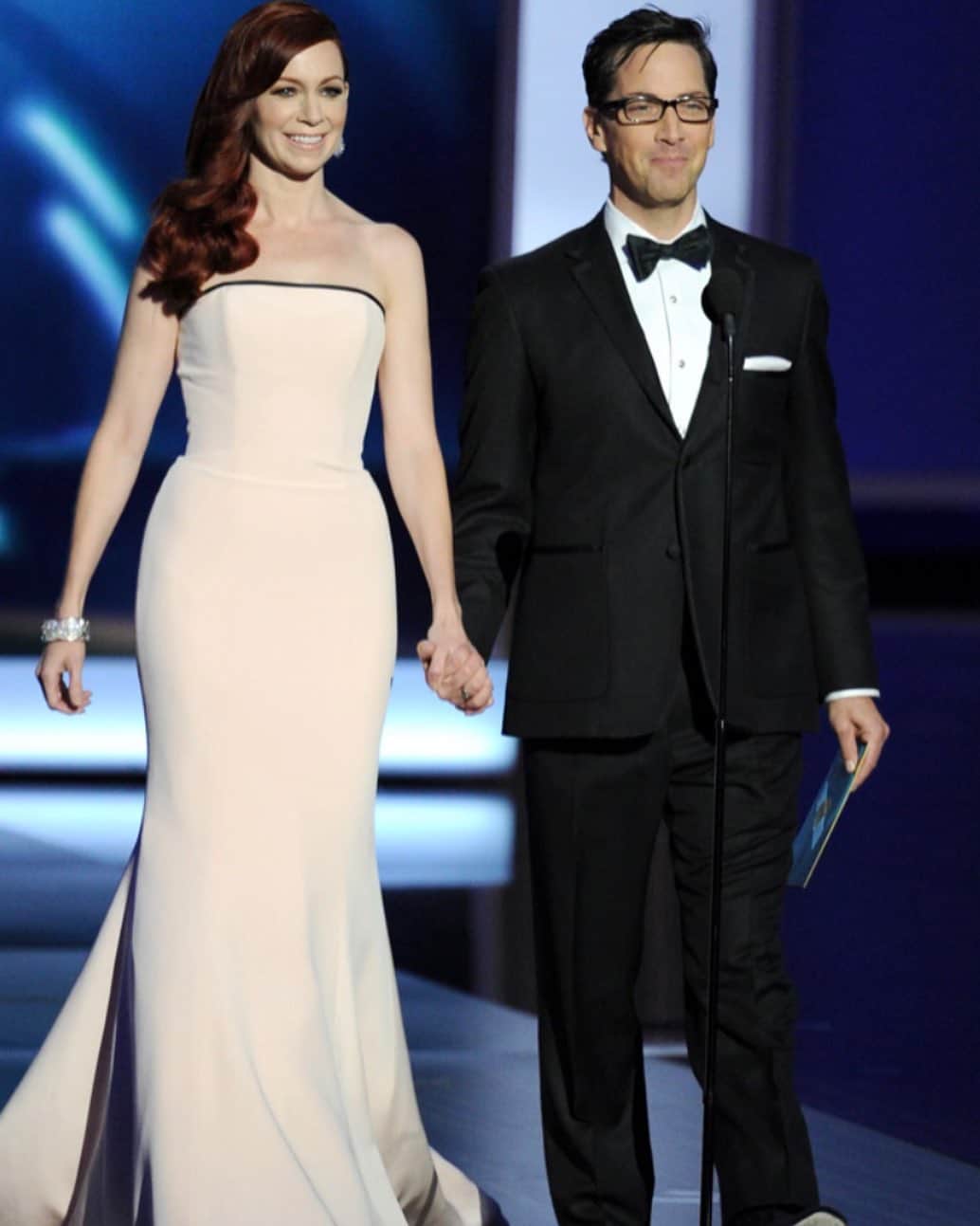 ダン・ブカティンスキーのインスタグラム：「#flashback to that time I was presenting NOT at the #goldenglobes with the one and only @carriepreston  Congrats to all nominees. Everywhere.」