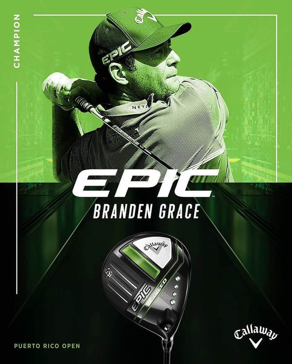 のインスタグラム：「PGAツアー　@PuertoRicoOpen で、ブランデン・グレースがEPIC SPEEDドライバーと共に勝利！ 彼自身PGAツアー2勝目となる嬉しい優勝。Consgrats, Braden! @bgrace20 #Callaway#キャロウェイ　#Callawaygolf #キャロウェイゴルフ　#EPIC #teamcallaway」