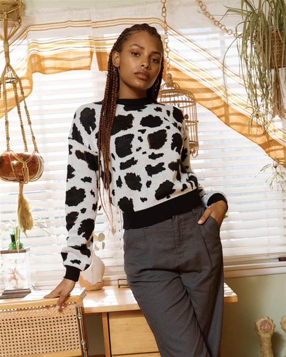 ブリクストンのインスタグラム：「Cow, girl.   New assortment of cow-print styles now available from our Spring Collection.」