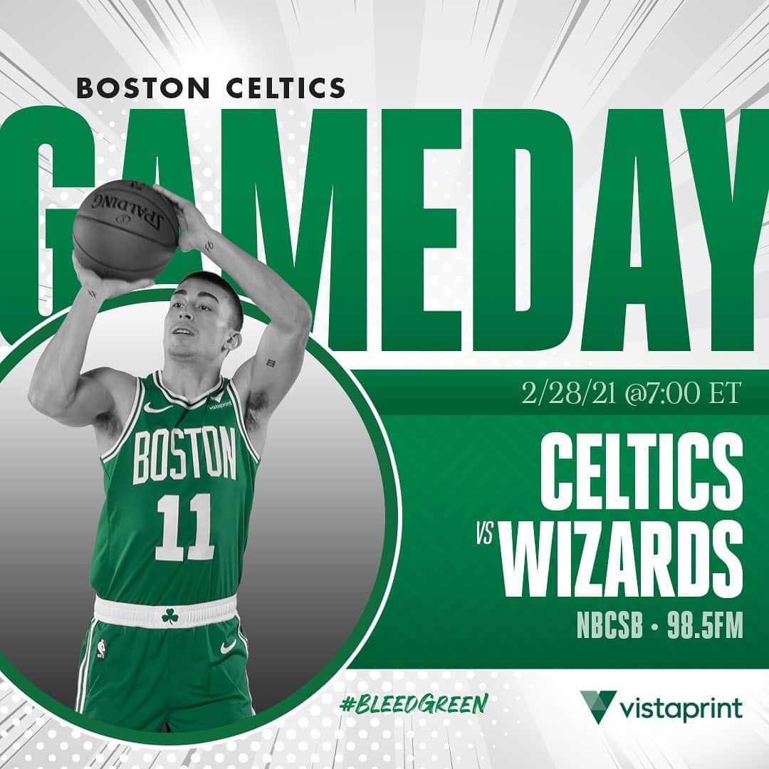 ボストン・セルティックスさんのインスタグラム写真 - (ボストン・セルティックスInstagram)「TONIGHT ☘️ Celtics vs @washwizards, 7:00 p.m. on @nbcsboston and @985thesportshub #BleedGreen #BOSvsWAS #LetsGoCeltics」3月1日 2時36分 - celtics