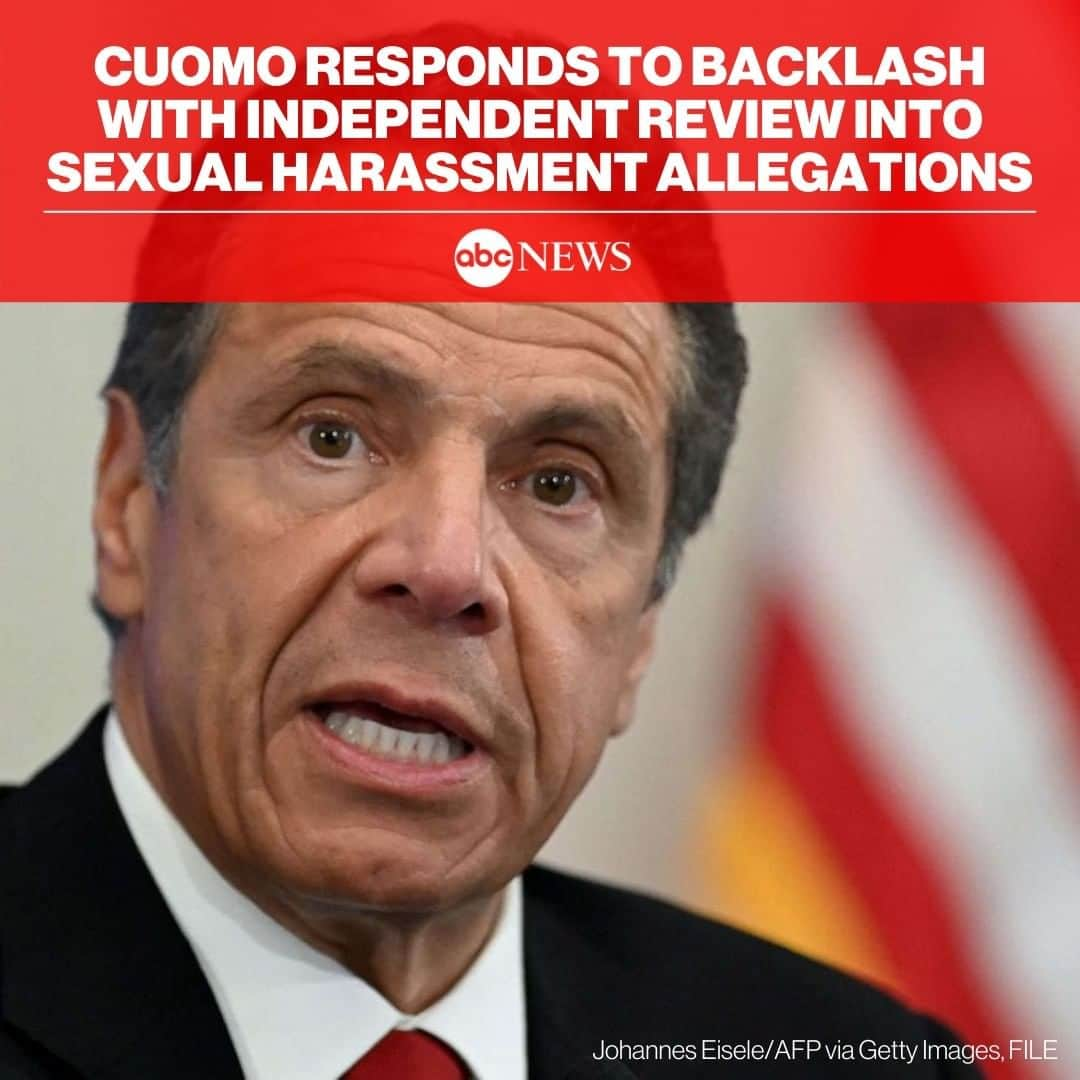 ABC Newsさんのインスタグラム写真 - (ABC NewsInstagram)「BREAKING: In wake of mounting backlash, New York Gov. Andrew Cuomo announces independent review to be launched into sexual harassment allegations against him. He has denied the allegations. Tap link in bio for more. #cuomo #governorcuomo #newyork #politics #breakingnews」3月1日 3時48分 - abcnews