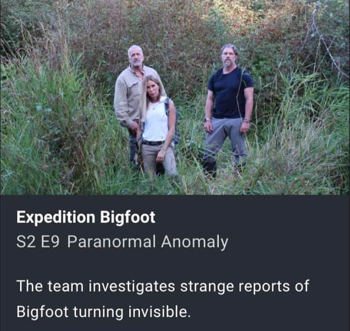 ブライス・ジョンソンのインスタグラム：「Who’s ready to talk about cloaking Bigfoots?! An all NEW episode of Expedition Bigfoot is on @discoveryplus NOW!  #trvlbigfoot」