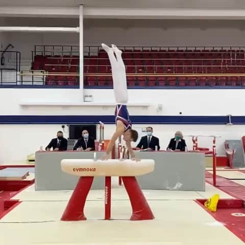 マックス・ウィットロックのインスタグラム：「Really happy with yesterday’s trial. First competition/trial back for 16 months. Great to catch up with the squad 🇬🇧👍 . #TeamGB #gymnastics #competition」