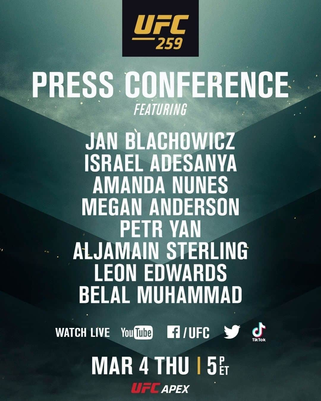 UFCさんのインスタグラム写真 - (UFCInstagram)「OFFICIAL. The #UFC259 Press Conference is slated for Thursday afternoon 🎤」3月1日 6時00分 - ufc