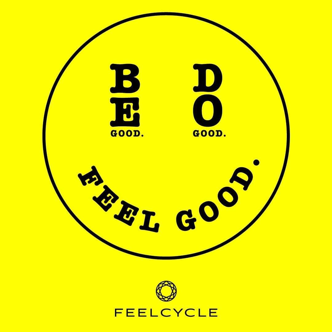 のインスタグラム：「. Be good. Do good. Feel good. . #45分で約800kcal消費 #滝汗 #ダイエット #デトックス #美肌 #美脚 #腹筋 #ストレス解消 #リラックス #集中 #マインドフルネス #feelcycle #フィールサイクル #feel #cycle #morebrilliant #itsstyle #notfitness #暗闇フィットネス #バイクエクササイズ #フィットネス #ジム #音楽とひとつになる #格言 #名言 #人生 #輝く #ポジティブ」