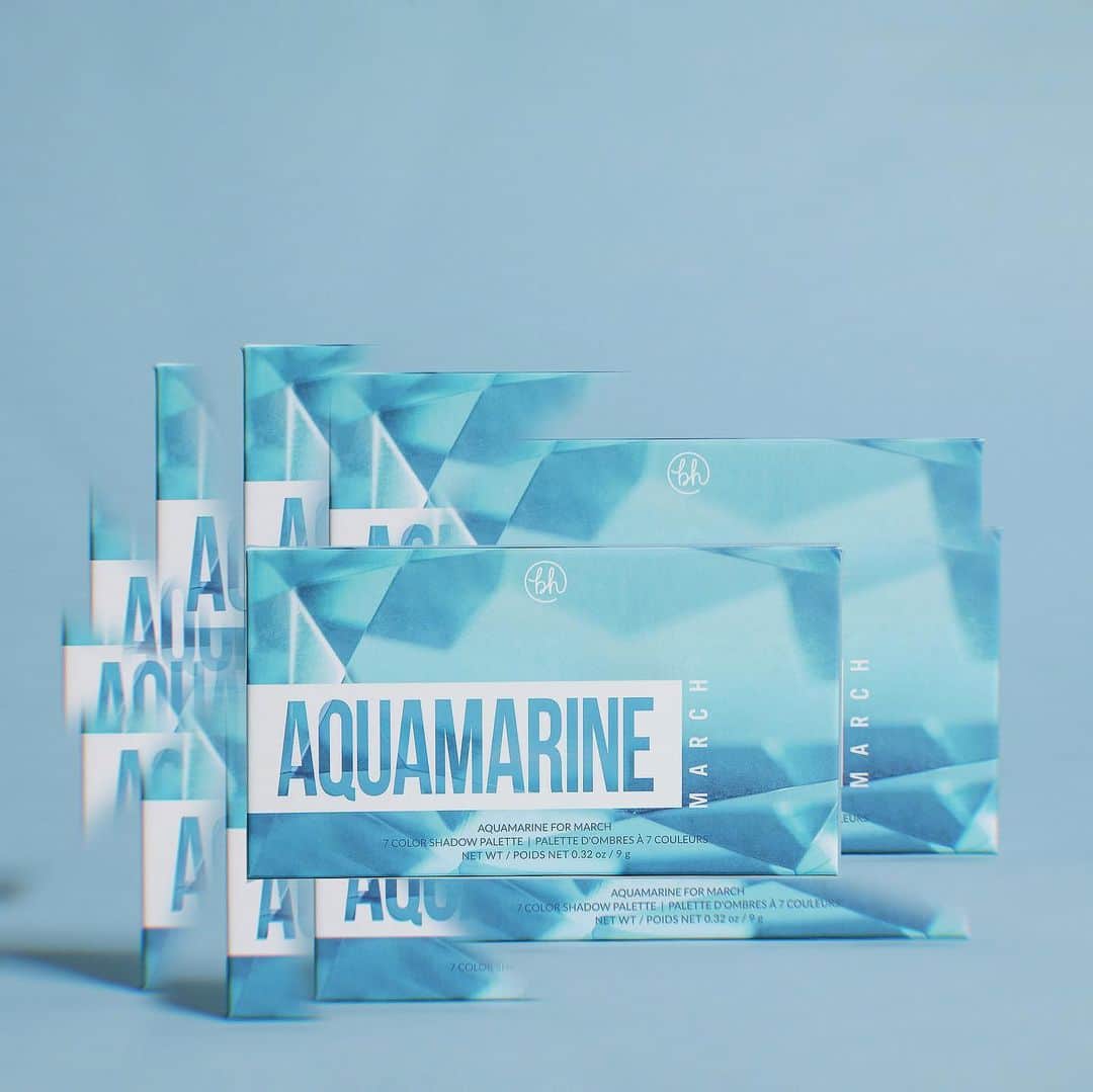 BH Cosmeticsのインスタグラム：「The next gem in our Birthstone collection drops TOMORROW, only on our site 💎 Who's ready to look like a dream in *Aquamarine for March*? 💎 #bhbirthstones #bhcosmetics」