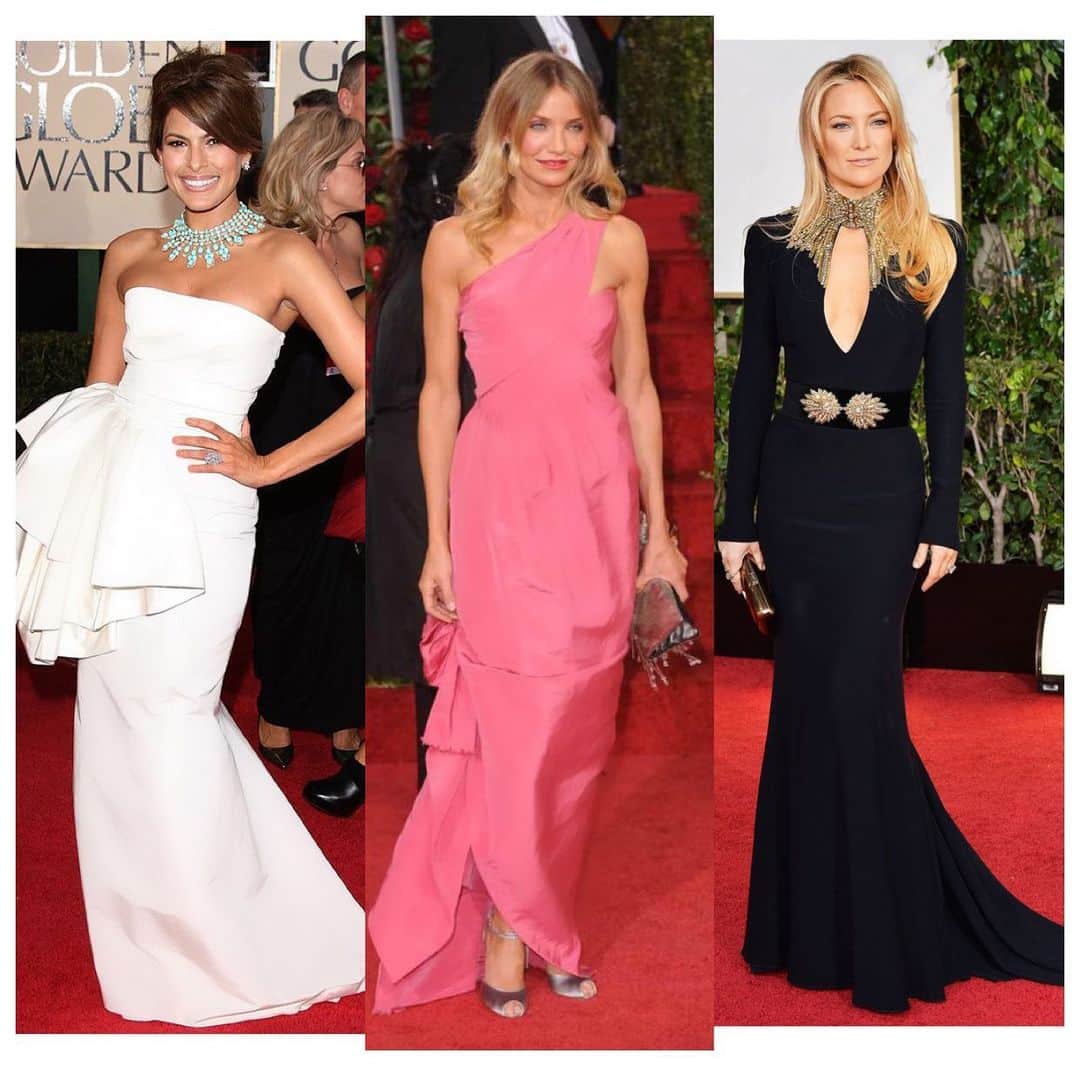 レイチェル・ゾーのインスタグラム：「A few of my most #unforgettable favorite fashion moments as a stylist working with some of the most extraordinary women in the world for the #goldenglobes ✨ #luckyme #awardseason #glamour XoRZ」
