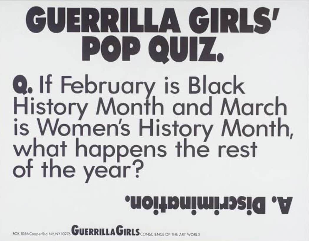 トームさんのインスタグラム写真 - (トームInstagram)「#GuerillaGirls #BlackHistoryMonth #WomensHistoryMonth」3月1日 7時11分 - tomenyc