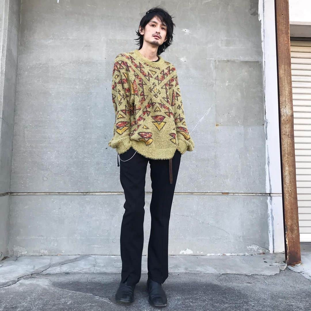 のインスタグラム：「: 3月 よろしくお願いします⚡️ #iroquois #21ss  #fashion #mensfashion #used #vintage #cordinate #コーディネート #コーデ #ファッション #メンズファッション #ユーズド #ヴィンテージ #usedclothing #古着」