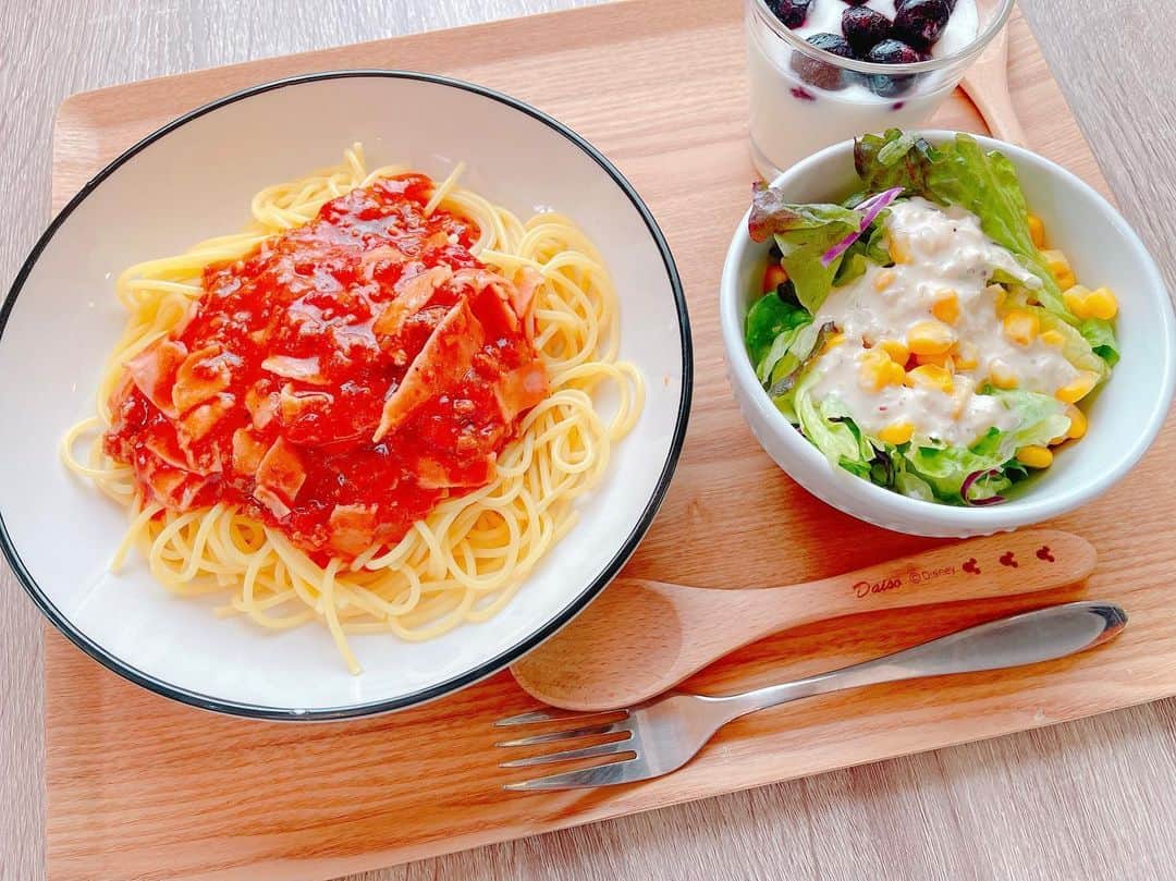 安藤瞳さんのインスタグラム写真 - (安藤瞳Instagram)「今日も、ミユッキーさんのミートソースパスタ😍 今まで食べたミートソースで一番美味しい✨✨✨」3月1日 11時57分 - hitomiandoh
