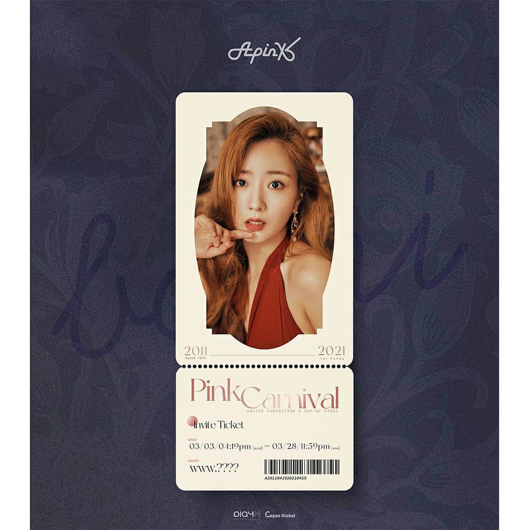 Apinkさんのインスタグラム写真 - (ApinkInstagram)「[#에이핑크] Apink 10th Anniversary project 'Pink Carnival'(Online Exhibition & Pop-up Store) Teaser  🎟Coming Soon🎡🎉 ▶ 2021.03.03 04:19PM (Wed) ~ 2021.03.28 11:59PM (Sun)  #Apink #Pink_Carnival #윤보미」3月1日 12時01分 - official.apink2011