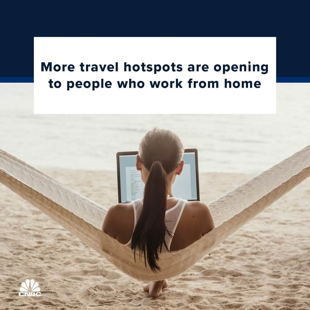 CNBCさんのインスタグラム写真 - (CNBCInstagram)「People working from home have more options for making their living abroad than ever before.⁠ ⁠ In addition to the countries that initially opened to remote workers last year, new destinations have launched programs to tempt workers to ditch their home offices for tropical shores and year-round sun. Places like the Bahamas, Dubai and Puerto Rico are now admitting remote workers.⁠ ⁠ What's necessary? Employment outside of the intended destination (a must), proof of sufficient funds to support a long-term stay (usually required), medical insurance (a good idea even if it isn't compulsory) and negative Covid tests, of course. Add in application fees and a few other perfunctory requirements — travelers can secure beachside workplaces through the winter of 2022. ⁠ ⁠ Find other new options at the link in bio.」3月1日 12時30分 - cnbc