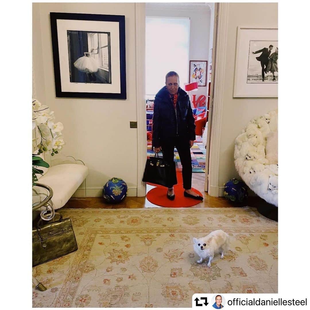 Good Morning Americaさんのインスタグラム写真 - (Good Morning AmericaInstagram)「MONDAY MORNING ON GMA! #repost @officialdaniellesteel ・・・ When I look like I'm leaving the house, Minnie checks my departures carefully, and keeps her eye on me so I don't escape!! I was just going out to do errands, wearing the bag that got stolen in October, and I was SO happy to have returned.  EXCITING NEWS: I will be on Good Morning America on Monday, on zoom from my living room in Paris, and I'll be talking to Robin Roberts, one of my favorite people in the world. Robin is an absolutely amazing woman, whom I admire profoundly and love dearly as a friend. It's always an honor and a privilege to be on the show with her, and always warms my heart. She absolutely glows with kindness and is a very special person. So Monday will be a huge treat for me, as always, and a visit with a friend, and a touch of home. I will be so grateful and happy to be on the show with her on Monday----talking about my new book The Affair, which comes out on Tuesday, and as much catching up as we can squeeze in, after this crazy year!!! #daniellesteel」3月1日 14時42分 - goodmorningamerica