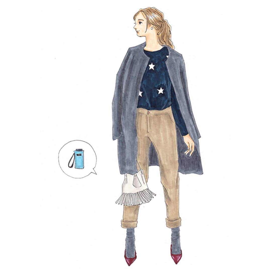 TNQL-テンキュール-のインスタグラム：「今日から3月🙌﻿ 明日の大阪は、朝からあいにくの雨☔️ですが、午後からは天気が回復しそうです🥰🌤﻿ 昼間は暖かく感じますが、朝晩は冷えます💦﻿ ロールアップした足元で冷え対策でおしゃれソックスと爽快さを感じるヒールで足元は春を感じさせたコーディネートを👠﻿ ﻿ #tnql #大阪府 #防寒コーデ #春コーデ #カジュアルコーデ #コーディネート #おしゃれ  #イラストレーターさんと繋がりたい #おしゃれさんと繋がりたい ﻿ ﻿」