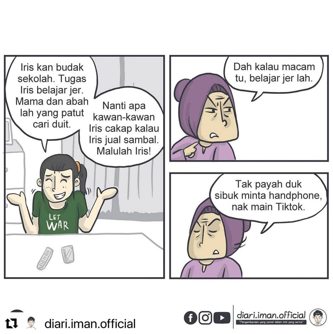 Koleksi Komik Malaysiaさんのインスタグラム写真 - (Koleksi Komik MalaysiaInstagram)「#Repost @diari.iman.official with @make_repost ・・・ Baiti Jannati - Episod 10 . Jika korang rasa komik-komik saya ni best, jom support karya-karya saya dengan membelinya di shopee Diari.Iman.Official. . #komikmalaysia #gengkomik  #komikdakwah #komikmuslim #komikcomel #komiktarbiah #cintaker #kartun #komikmalaysia #komikbersiri #komikharian #komikinstagram #koleksikomikmalaysia #gengkomik #instakomik #lukisandakwah #paidreview #muslimcomics #selfreminder #selfmotivate #positvevibes #dakwah #motivasi #quotes #manfaat #mesej #tarbiah #iman #lukisan #baitijannati #diariimanofficial」3月1日 16時17分 - tokkmungg_exclusive