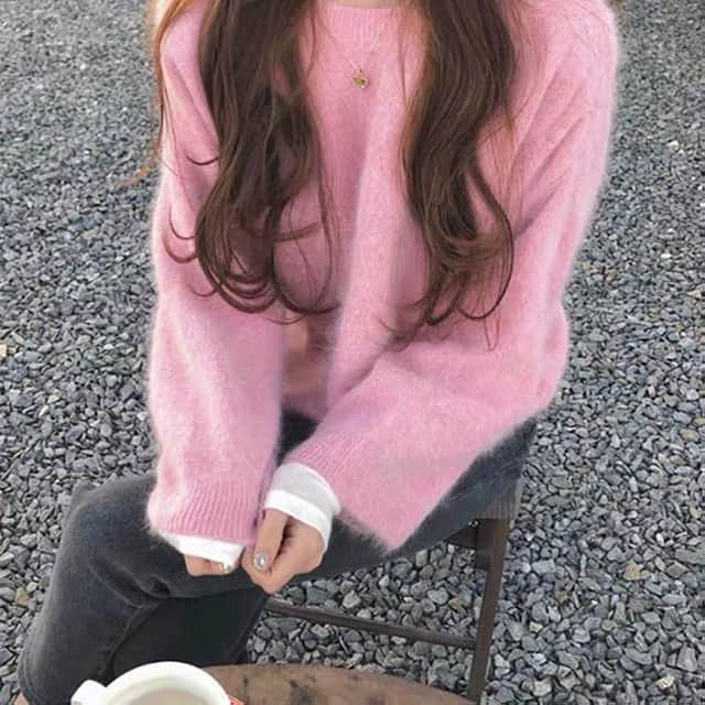 THE PINK CLOSETさんのインスタグラム写真 - (THE PINK CLOSETInstagram)「2wayシャギーカーディガンpk0555  ¥ 6,200  ボタン部分を後ろにしてトップスとしても着こなせる2wayカーディガンです❤︎  color pink / white」3月1日 17時56分 - pinkclosetofficial