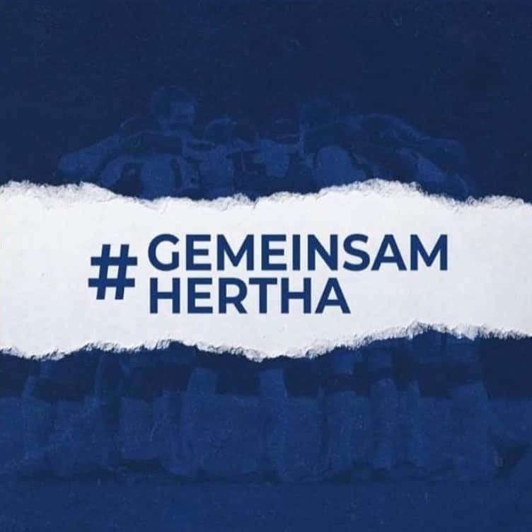 ヘルタ・ベルリンのインスタグラム：「Mit euch im Rücken starten wir gemeinsam in eine neue Woche! ✊💙 . . #mondaymotivation #BSCFCA #GemeinsamHertha #HaHoHe #herthabsc」