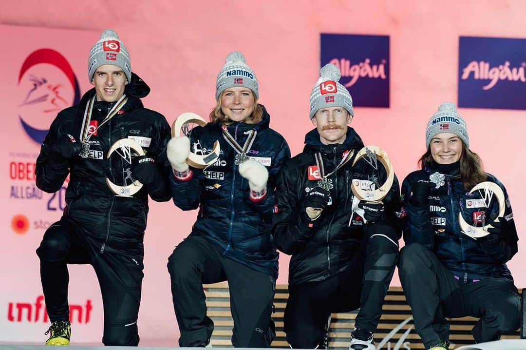 マーレン・ルンビのインスタグラム：「🥈🥈🥈🥈 big hill next🥳 @hopplandslaget」