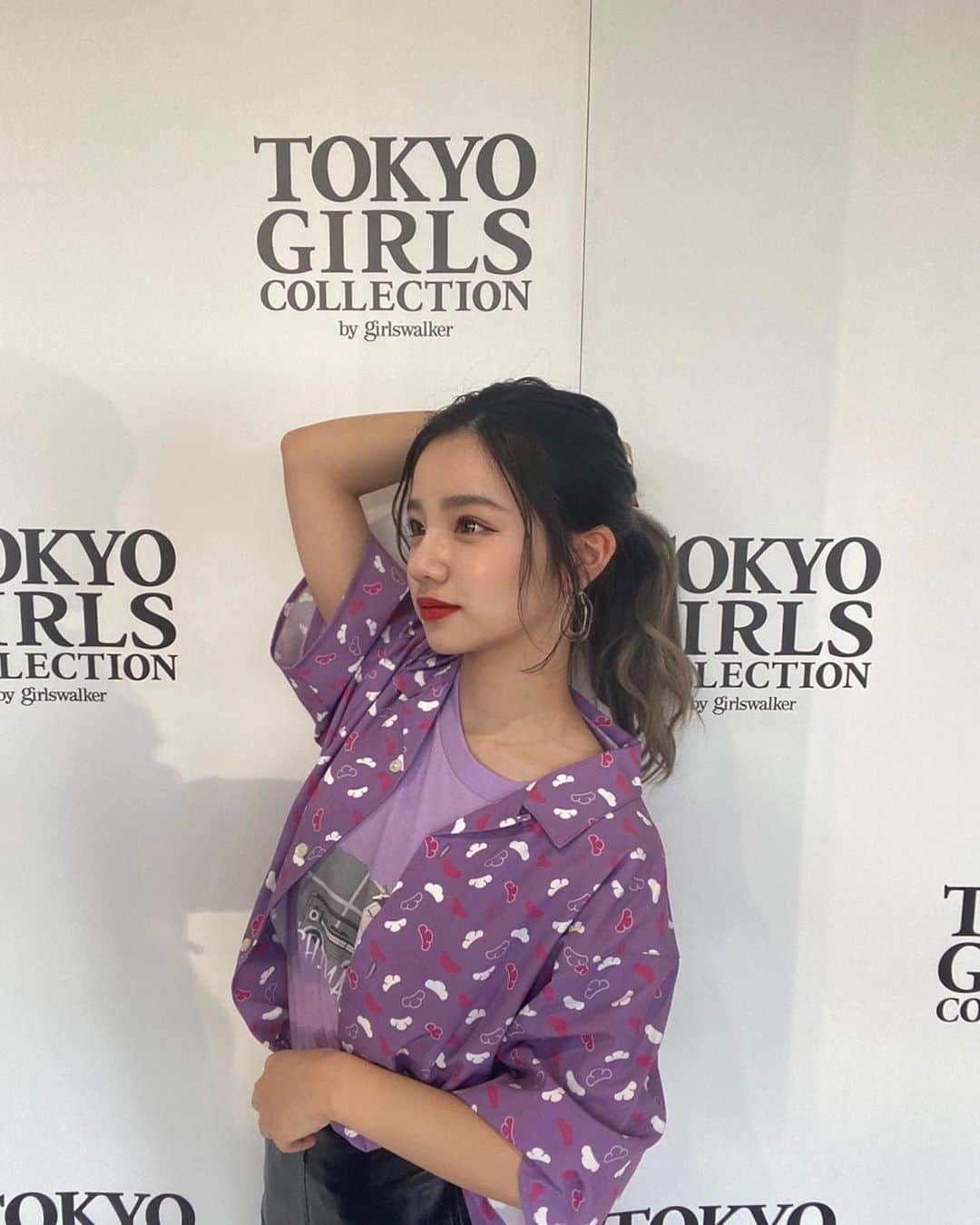 永江梨乃のインスタグラム：「「TOKYO GIRLS COLLECTION 　　　　2021 SPRING/SUMMER」 有難うございました！  そしてサプライズでケーキまで😭 スタッフさん方有難うございます！」