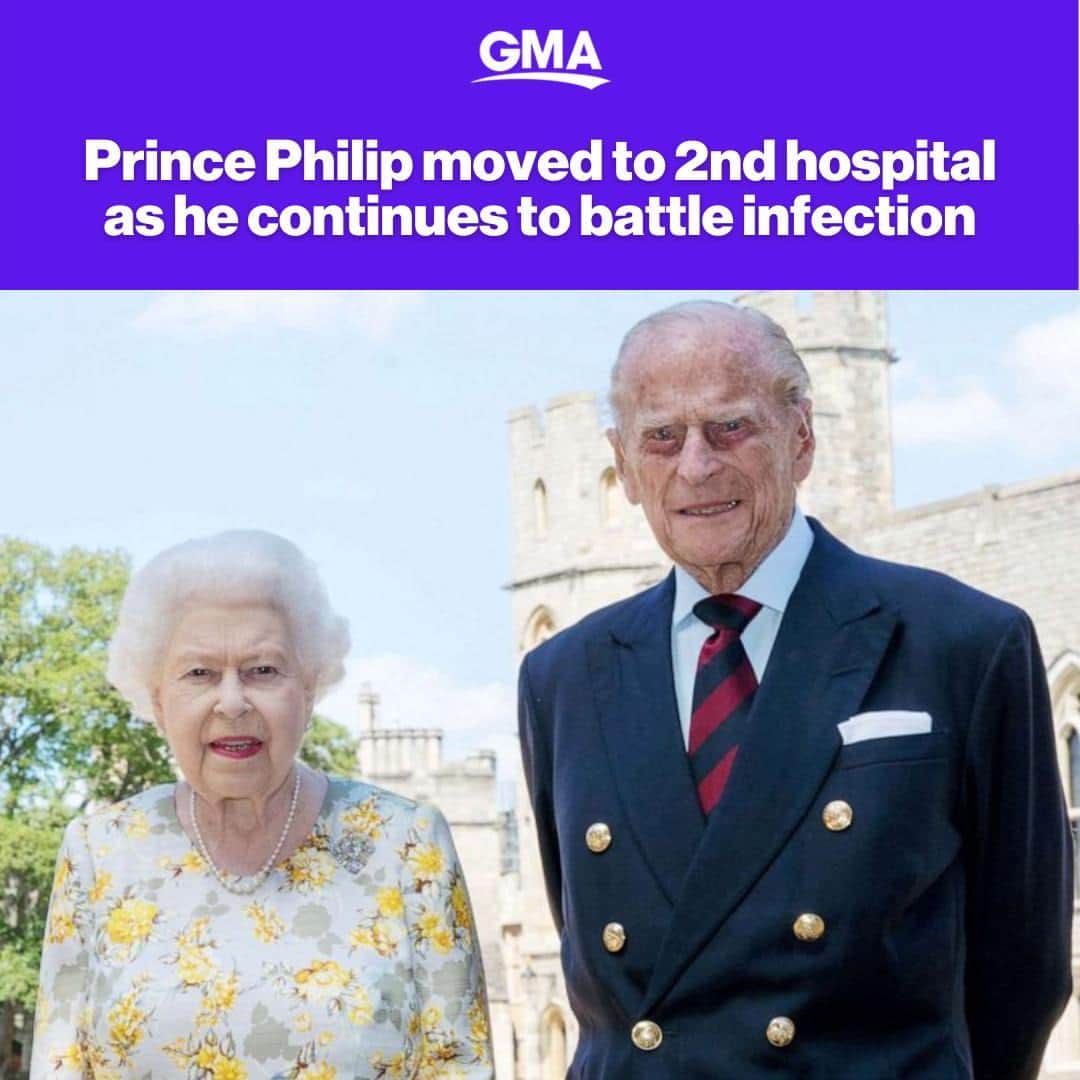 Good Morning Americaさんのインスタグラム写真 - (Good Morning AmericaInstagram)「NEW: Buckingham Palace says Prince Philip has been transferred to another hospital for treatment of an infection. LINK IN BIO FOR DETAILS.」3月1日 22時15分 - goodmorningamerica