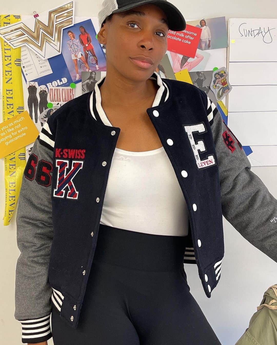 のインスタグラム：「I start my Mondays with a @vstarrdesign team call at 9 am and a @elevenbyvenus team call at 1pm. Other things on my schedule today are are gym session, production fitting via zoom, and of course don’t forget the gym and physical therapy so I can get back on the court. I wear multiple hats and I need a great team to do so. Everyone on my team gives me my shine. Who on your team gives you the purpose to get up and go on Mondays? #motivation #mondaymotivation」