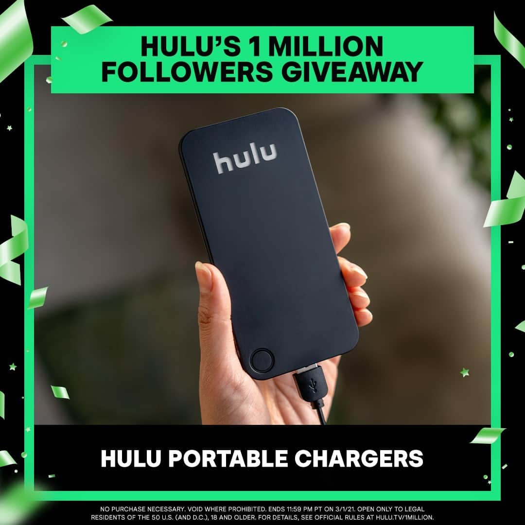 Hulu Home of Emmy-winningさんのインスタグラム写真 - (Hulu Home of Emmy-winningInstagram)「Y’all got us to the big mil, so here’s something to keep you at 💯. All you have to do is…  1️⃣ Make sure you’re following @Hulu 2️⃣ Comment #Hulu1MillionSweepstakes on this post 3️⃣ Tag a friend in your comment  Entries close at midnight and winners will be chosen tomorrow. And check back later this week for more giveaways!  NO PURCH NEC. Void where prohibited. Ends 11:59 pm PT on 3/1/21. US & DC, 18+. Rules:  hulu.tv/1Million」3月2日 2時00分 - hulu